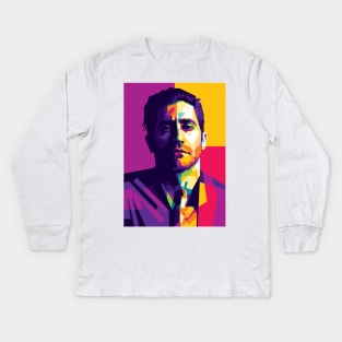 Jake Gyllenhaal WPAP V1 Kids Long Sleeve T-Shirt